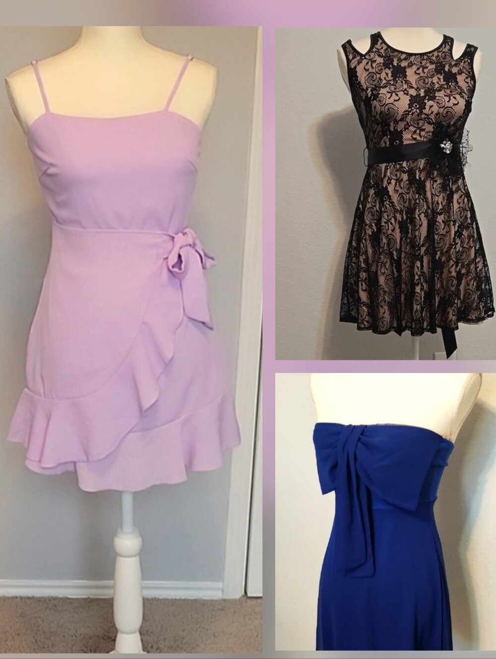 Lot of 3 Formal/Cocktail Dresses S - Altar'd State, City Triangles, Fashion Exit